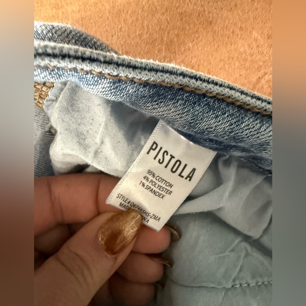 Pistola COSMIC BLUE LOVE Lydia High Rise Cropped Boot Jean Size 10 - Picture 8 of 9